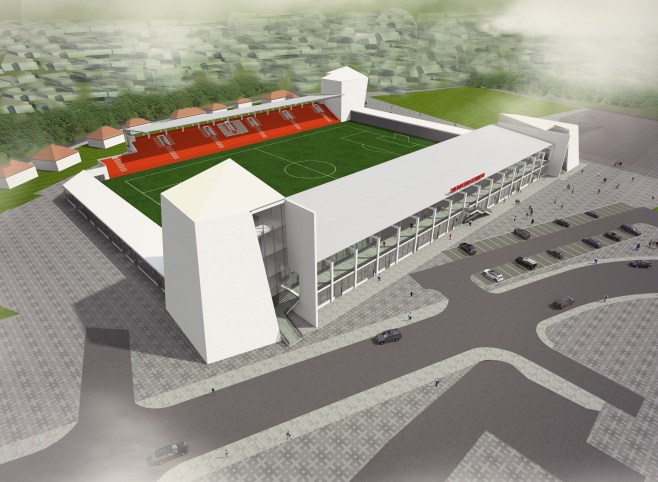 Новый футбольный стадион в Цетине